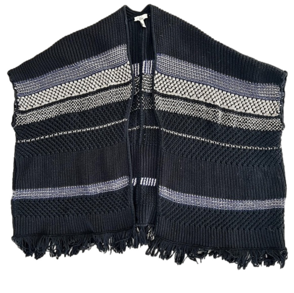 Joie Jolana Black, Grey, White Knitted Cardigan with elbow Sleeves Size M/L - Picture 3 of 15